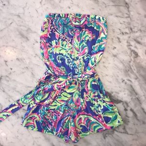 Lilly Pulitzer strapless romper